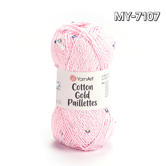 Cotton gold paillettes