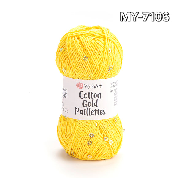 Cotton gold paillettes