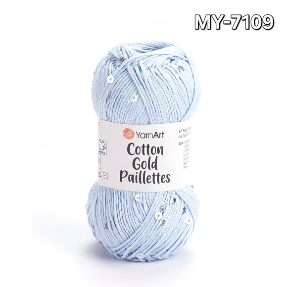 Cotton gold paillettes